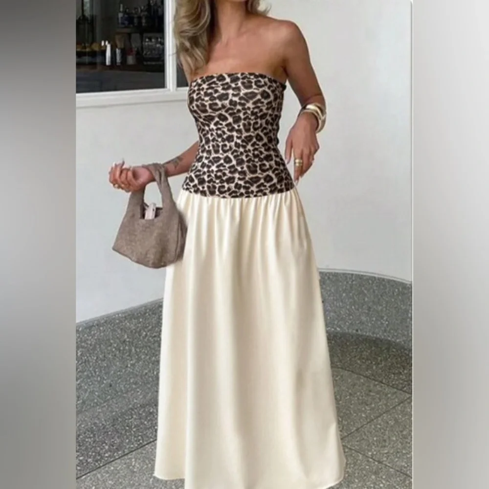Leopard two tone dress - Picture 1 of 4